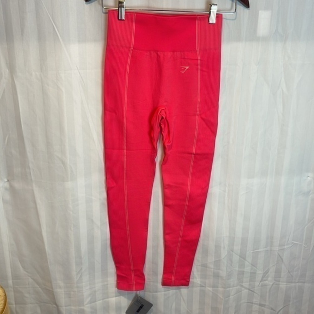 Gymshark Ultra Seamless Gorgeous Bright Neon Pink Leggings Size M